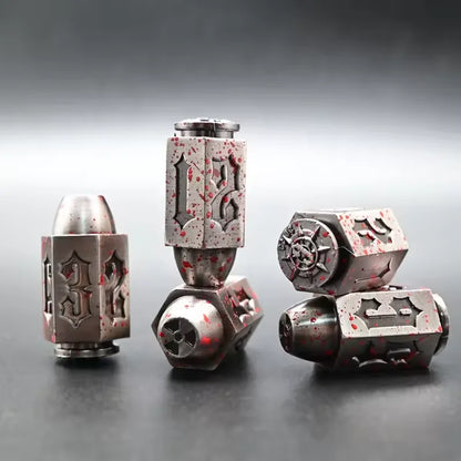 Metal Bullet Dice 7pcs Set D100 D20 D6 D4