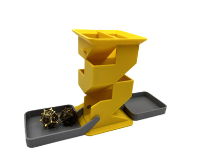 Two Players Dice Tower Lemon Yellow