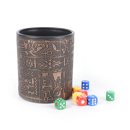 Leather Plastic Dice Cup Set Without Lid