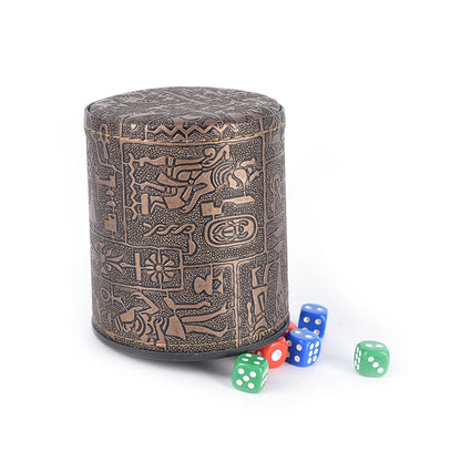 Leather Plastic Dice Cup Set Without Lid