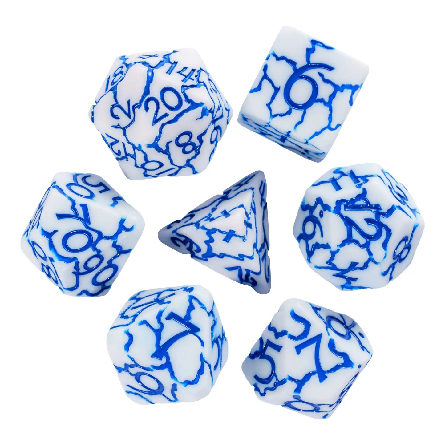 7 PCs Frosted Crack Design Dice