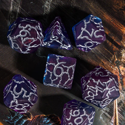 7 PCs Frosted Crack Design Dice