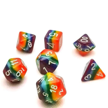 7Pcs Rainbow Dice Set