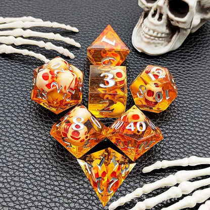 7Pcs SKULL Dice Set Dice D4 D6 D8 D10 D% D12 D20 Polyhedral