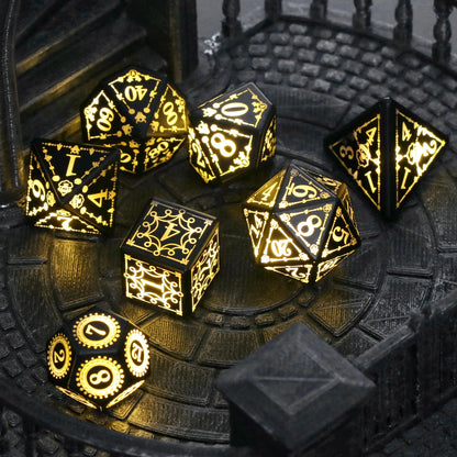 Rechargeable 7 PCS LED Luminous Dice