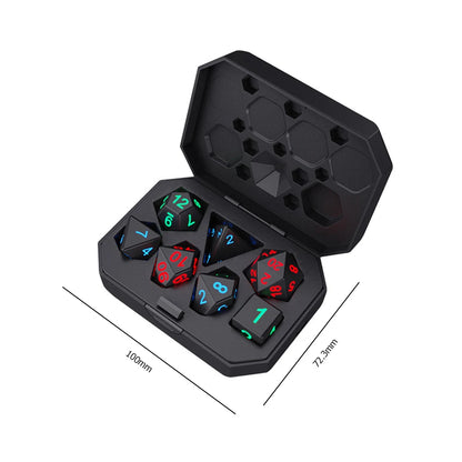 7Pcs Light Up Rechargeable Dice Set