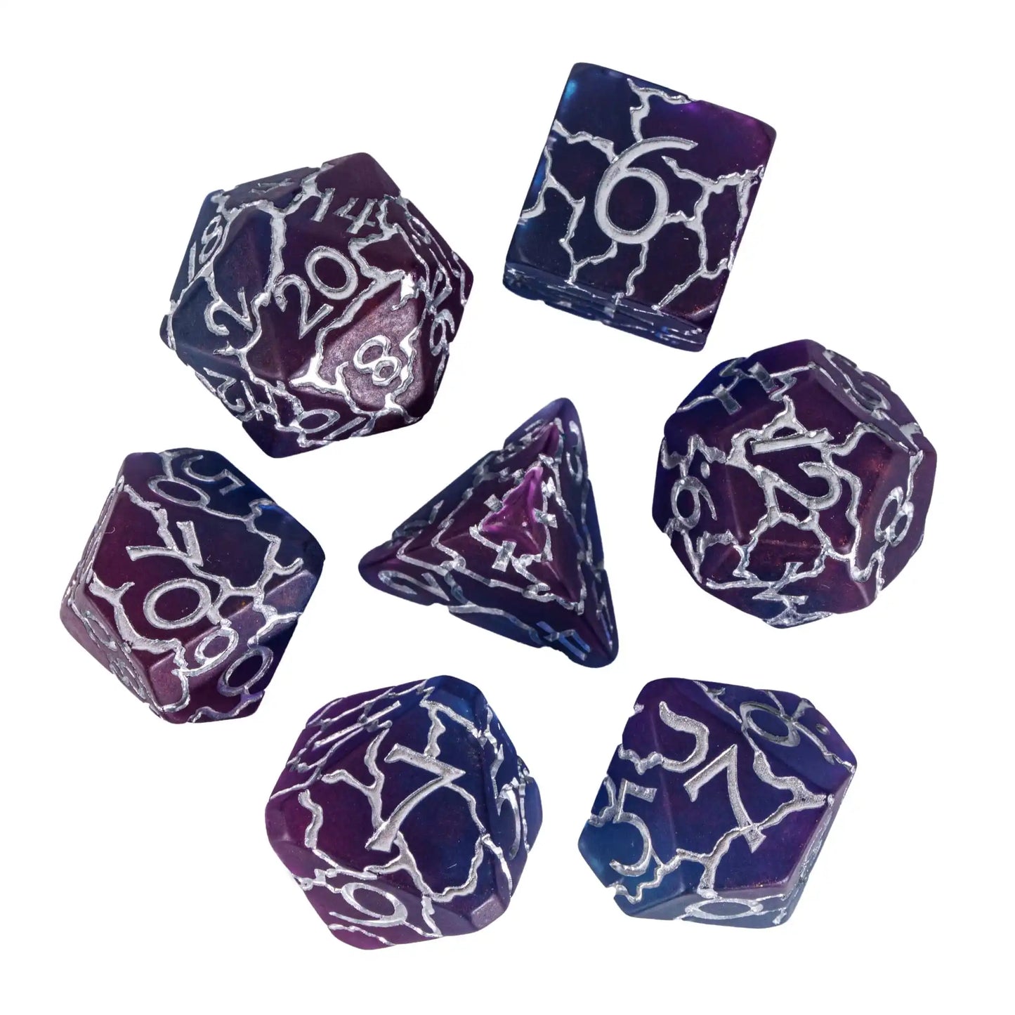 7 PCs Frosted Crack Design Dice