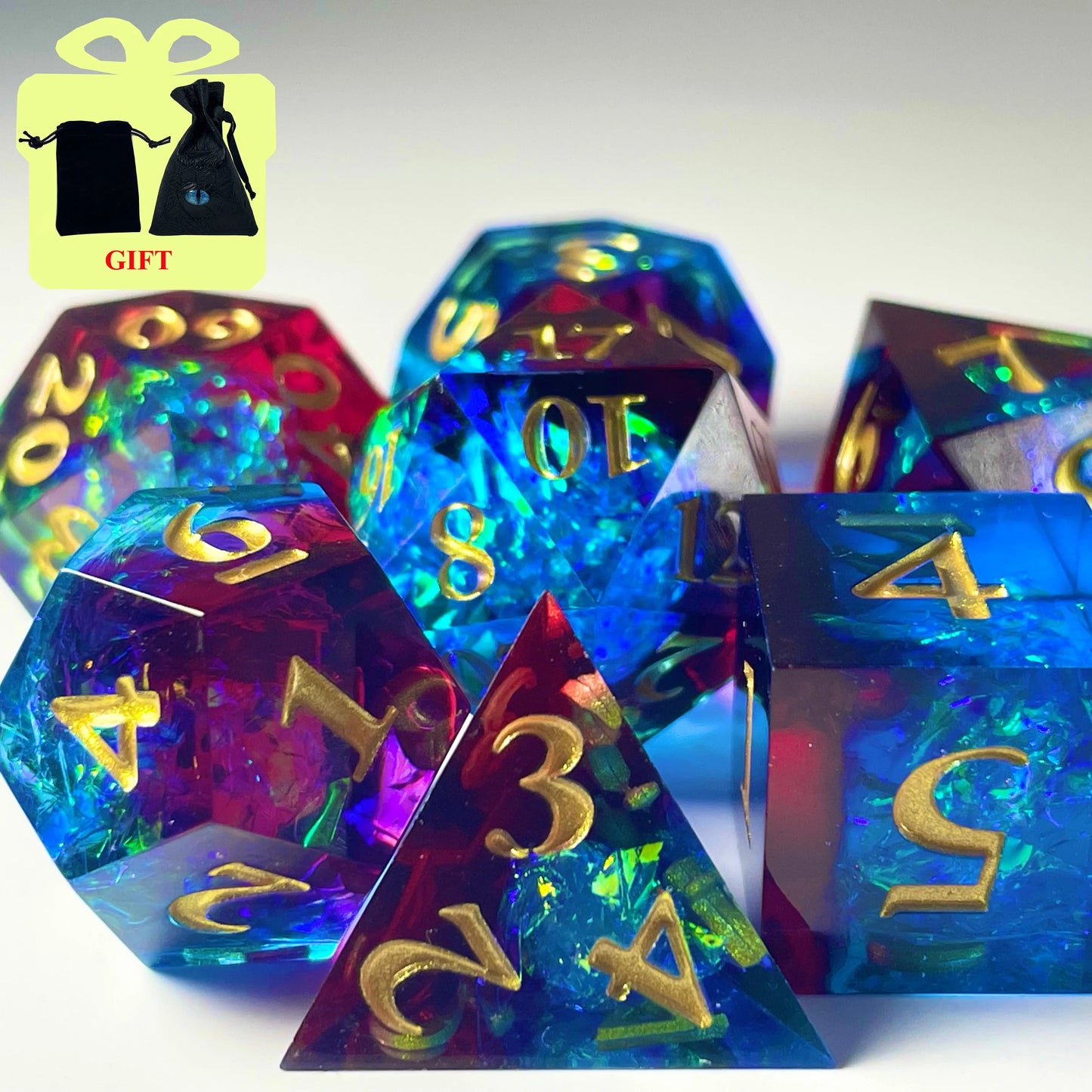 7Pcs Polyhedral Dice Set