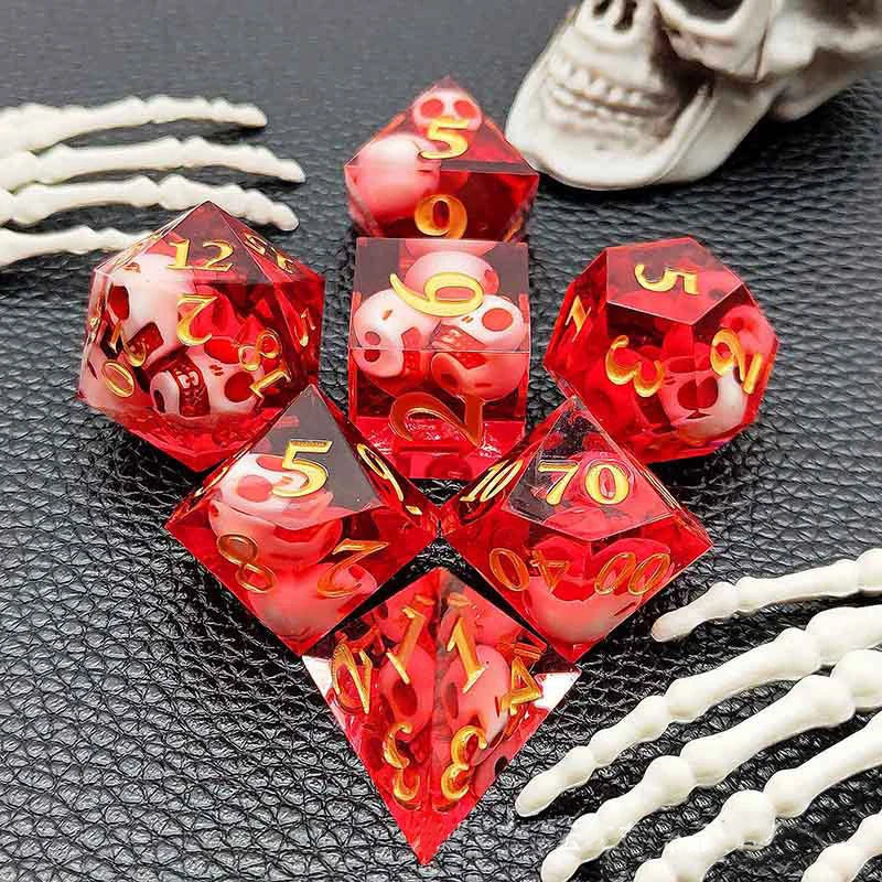 7Pcs SKULL Dice Set Dice D4 D6 D8 D10 D% D12 D20 Polyhedral