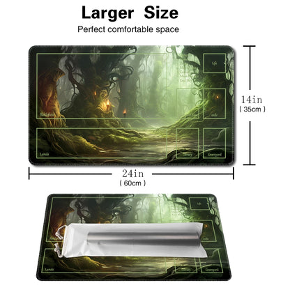 Forest Spirit Realm Playmat Size 60X35 CM Compatible for MTG CCG