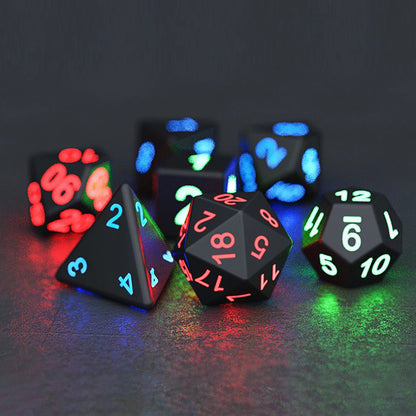 7Pcs Light Up Rechargeable Dice Set