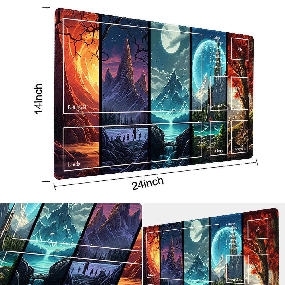 Magical Horizons- Playmat Table Mat Size 60X35 CM Mousepad Compatible for MTG CCG