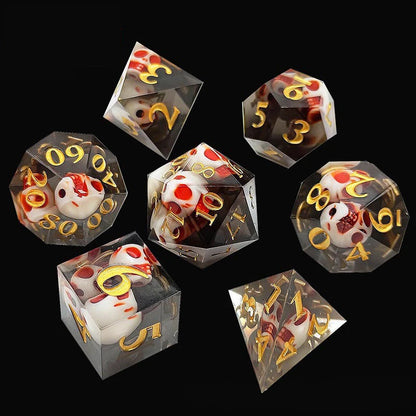 7Pcs SKULL Dice Set Dice D4 D6 D8 D10 D% D12 D20 Polyhedral