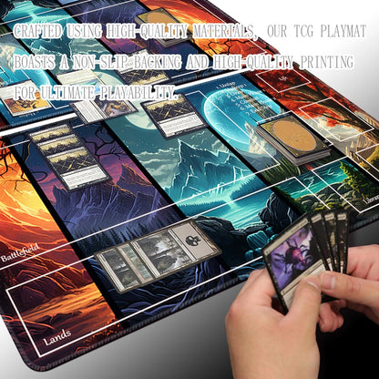 Magical Horizons- Playmat Table Mat Size 60X35 CM Mousepad Compatible for MTG CCG