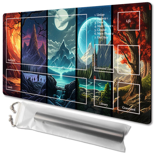 Magical Horizons- Playmat Table Mat Size 60X35 CM Mousepad Compatible for MTG CCG