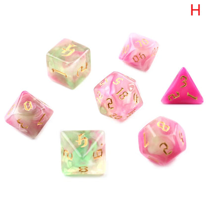 7-Dice D4 D6 D8 D10 D% D12 D20 
Green Sparkle