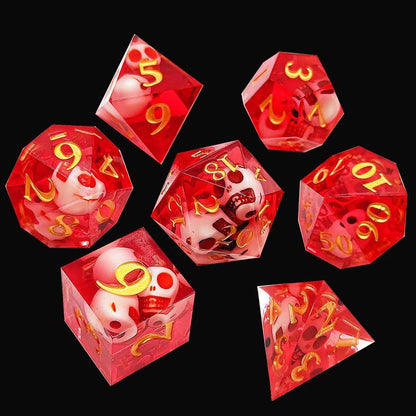 7Pcs SKULL Dice Set Dice D4 D6 D8 D10 D% D12 D20 Polyhedral