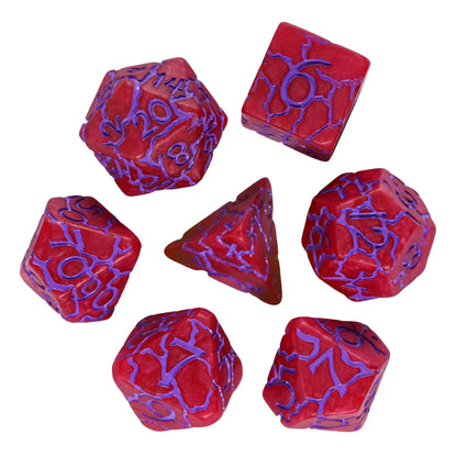 7 PCs Frosted Crack Design Dice