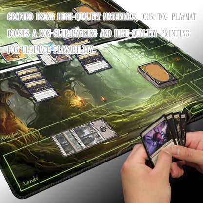 Forest Spirit Realm Playmat Size 60X35 CM Compatible for MTG CCG