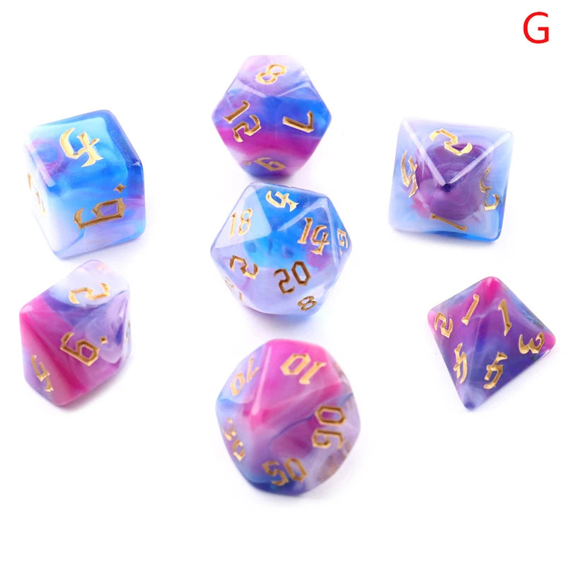 7-Dice D4 D6 D8 D10 D% D12 D20 
Pink Sparkle