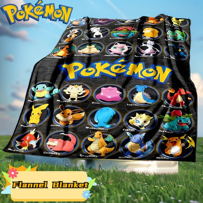 Poke Flannel Blanket