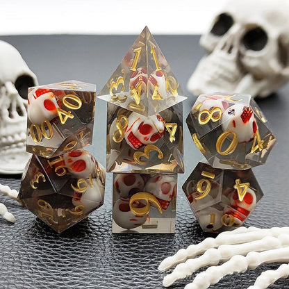 7Pcs SKULL Dice Set Dice D4 D6 D8 D10 D% D12 D20 Polyhedral