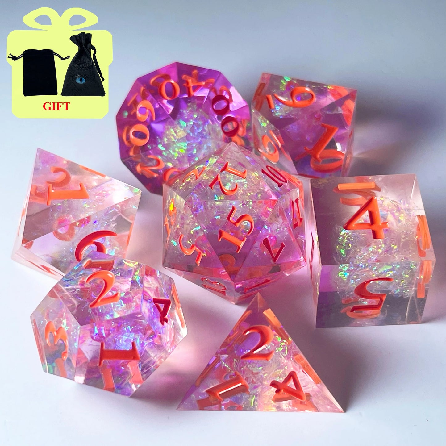 7Pcs Polyhedral Dice Set