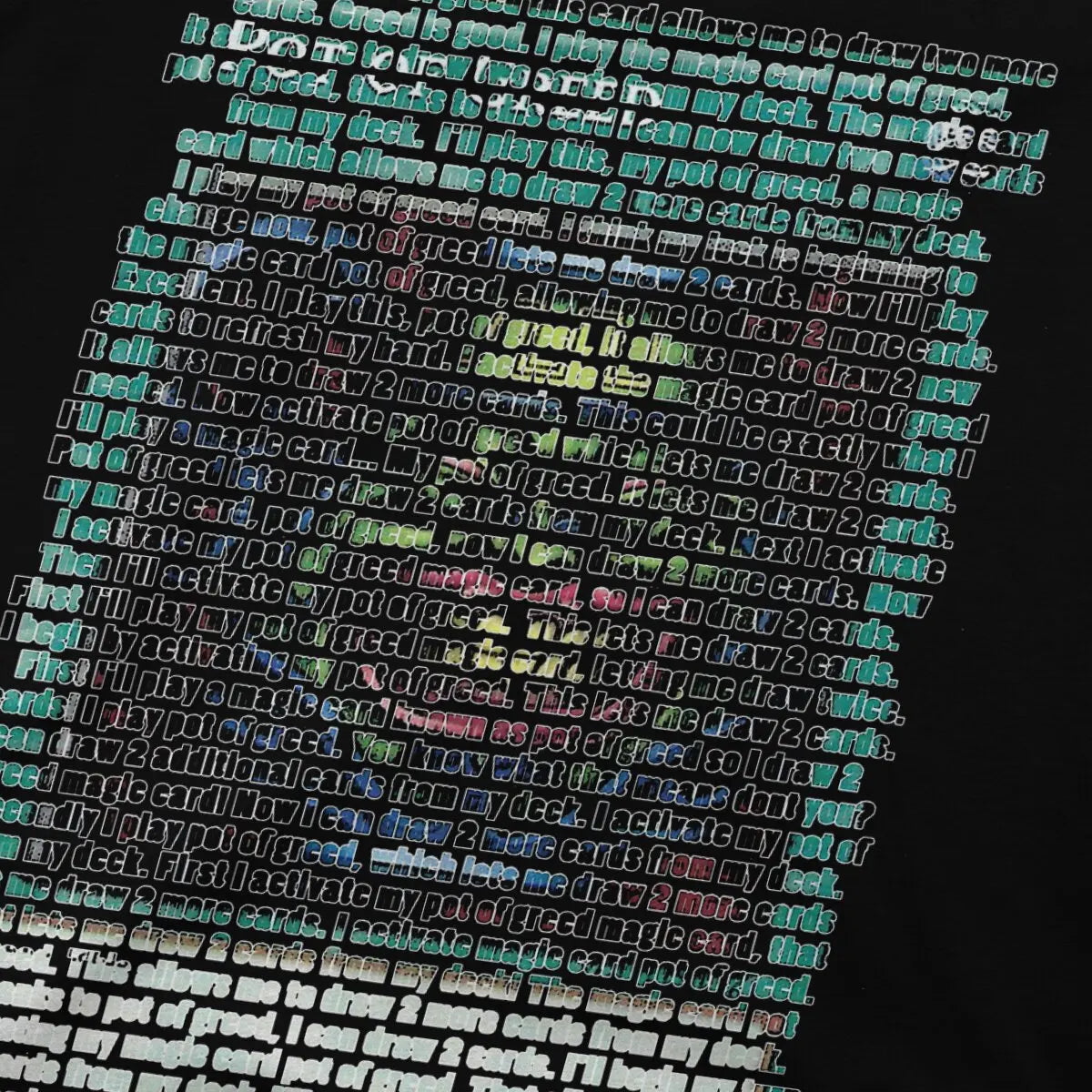 YGO Pot of Greed Word Art T-Shirts