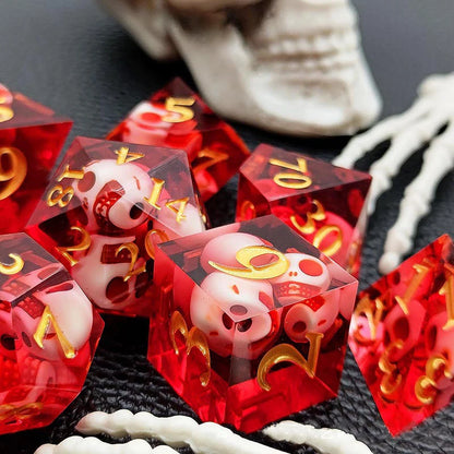 7Pcs SKULL Dice Set Dice D4 D6 D8 D10 D% D12 D20 Polyhedral