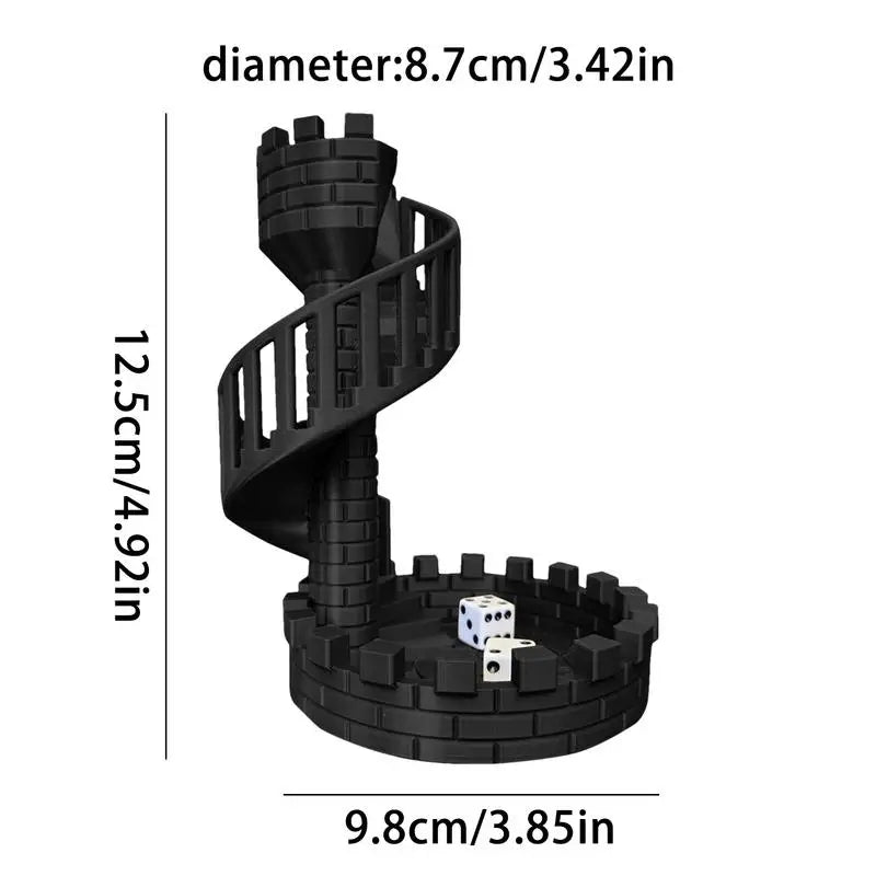 Black Dice Roller 3D Tower Castle