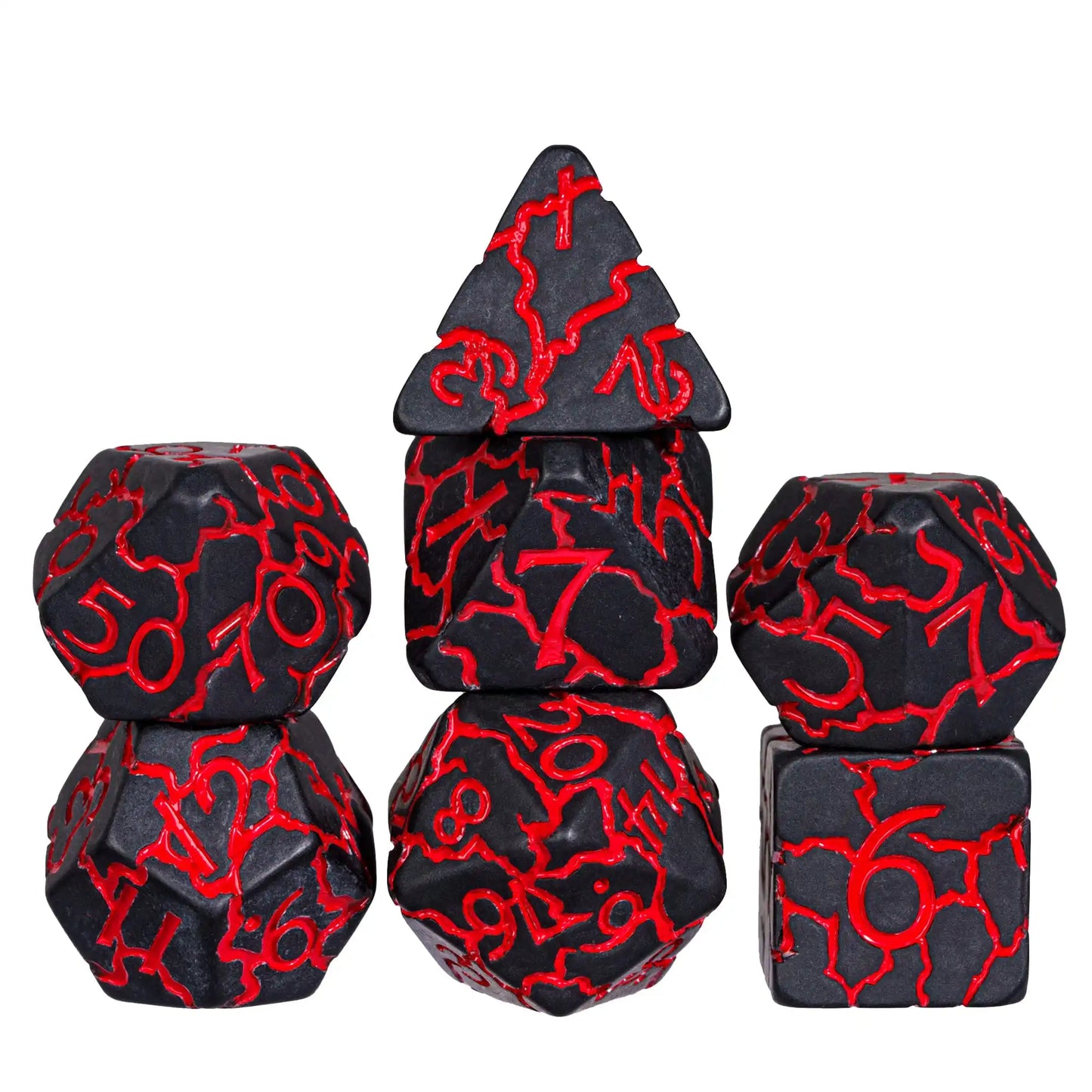 7 PCs Frosted Crack Design Dice