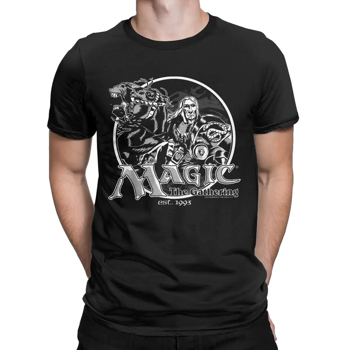 Magic Games Gathering MTG T-Shirt Men Retro Logo Funny Cotton Tees Crewneck Short Sleeve T Shirt Plus Size merch