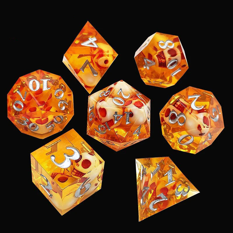 7Pcs SKULL Dice Set Dice D4 D6 D8 D10 D% D12 D20 Polyhedral